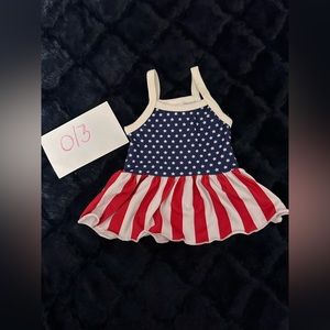 Red white blue stars dress